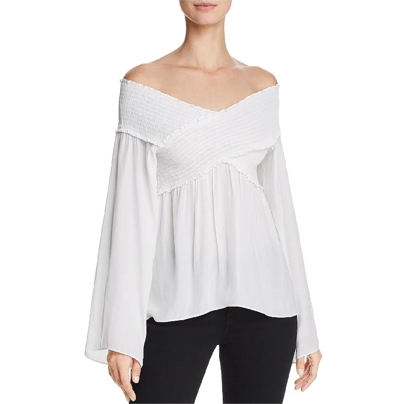 Ramy Brook Womens Liza Off the Shoulder Blouse, White, SmallHiking Shirts