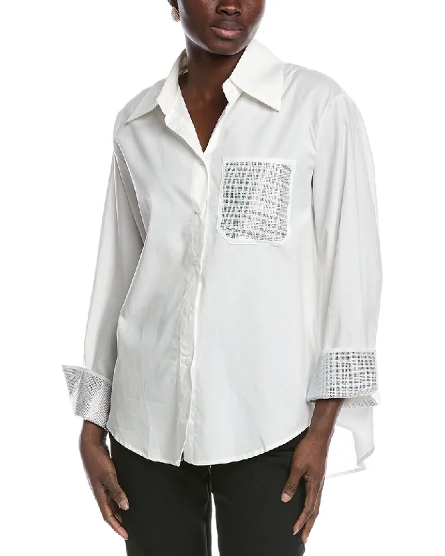 Gracia Rhinestone Pocket ShirtDesigner Shirts