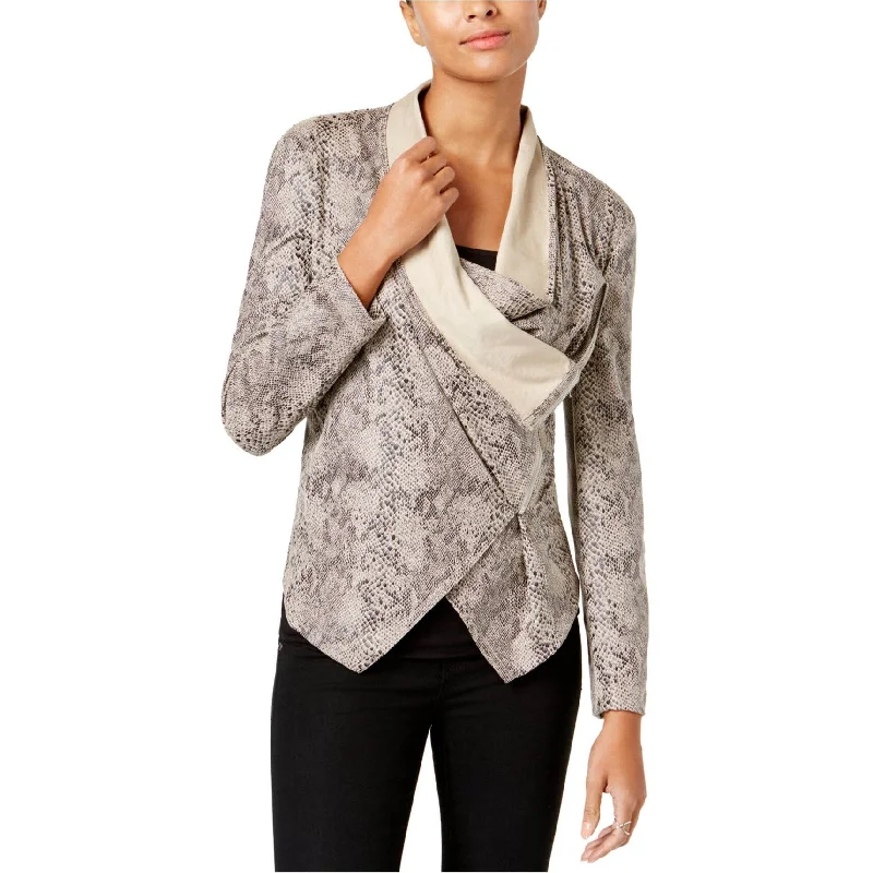 Sequined JacketsI-N-C Womens Draped Jacket