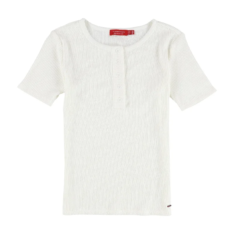 n:philanthropy Womens Perri Henley Shirt, White, SmallOrganic Cotton Shirts