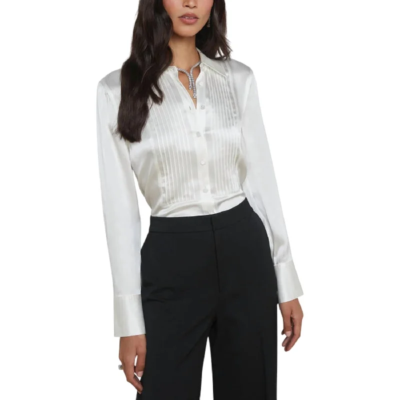 Divya Pintuck Tux Shirt In WhiteOversized Shirts