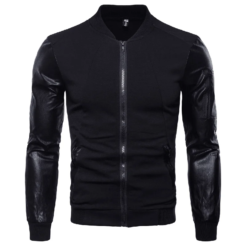 Quilted JacketsBritish Temperament Men Stand up Collar Jacket