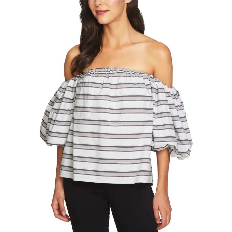 1.State Womens Striped Off The Shoulder BlouseRetro Shirts