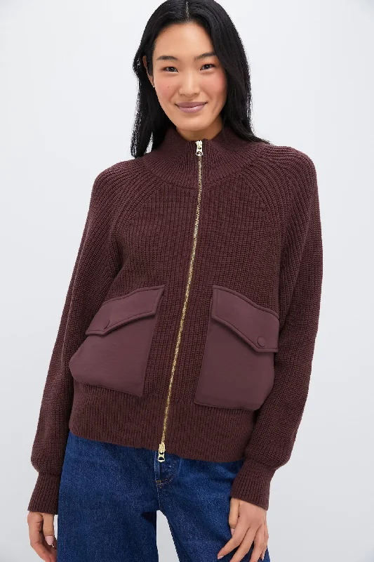 Artist JacketsDeep Mahogany Tessa Knit Jacket