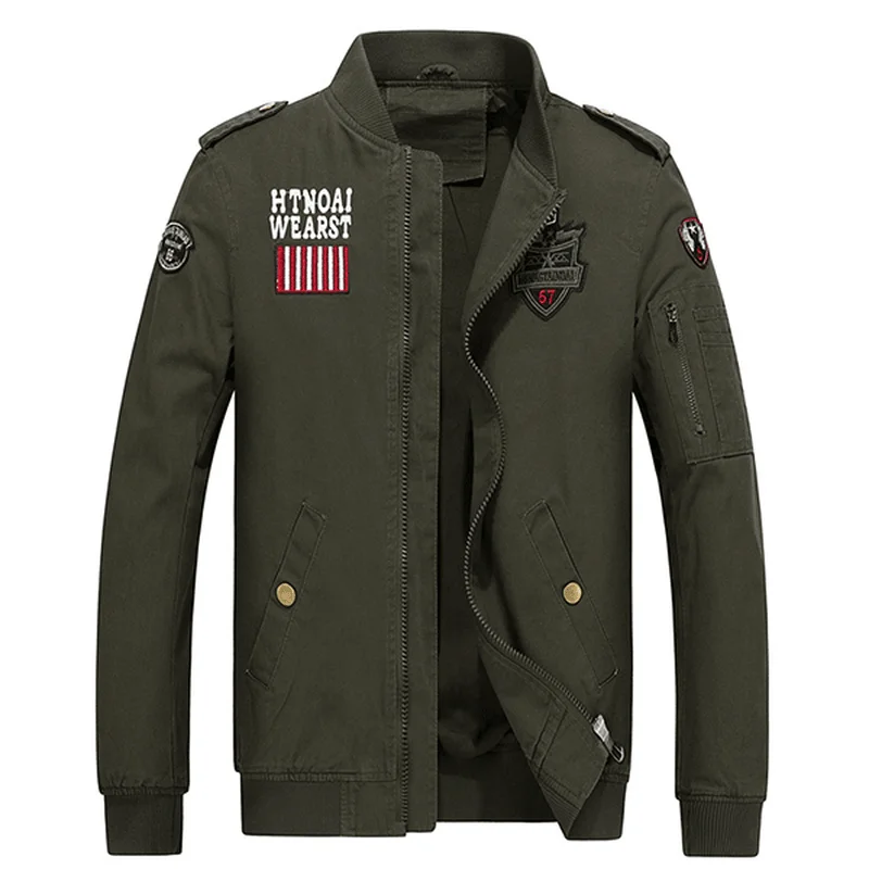 Band Merch JacketsEpaulet Badge Embroidery Fashion Military Flight Jacket