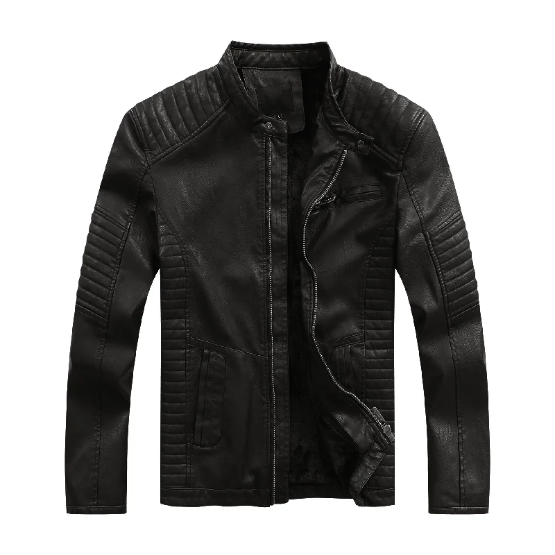 Reflective Jackets3New Style Washed Men'S Pu Leather Jacket