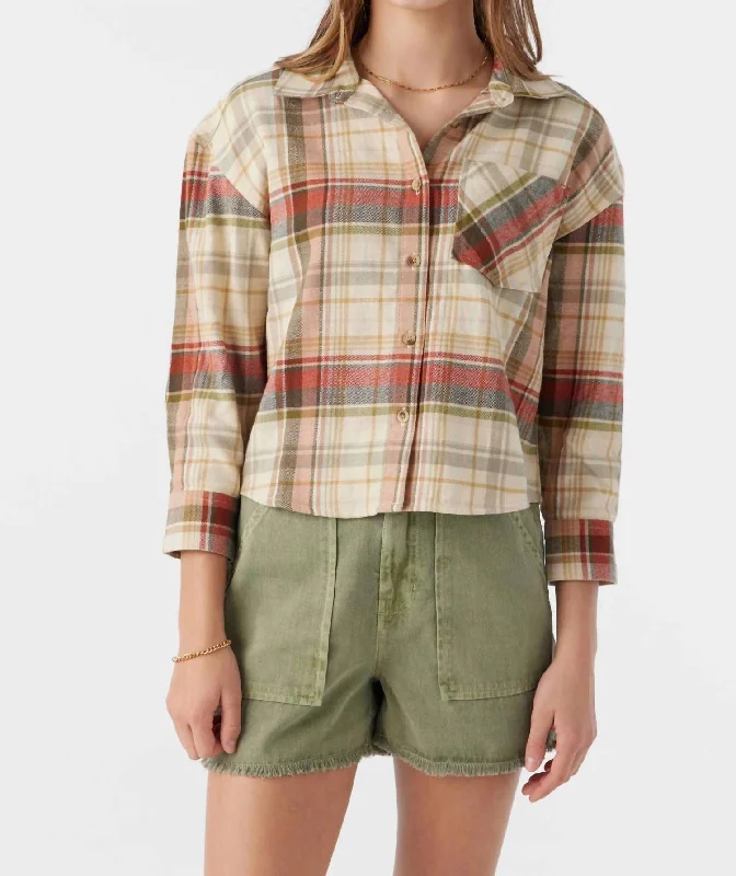 Leslye Flannel Shirt In MultiButton-Down Shirts