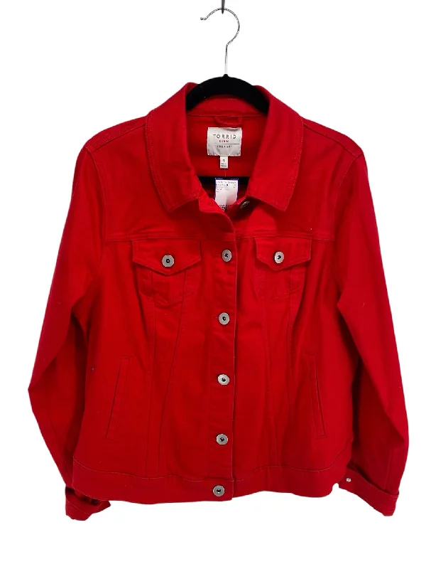 Hip-Hop JacketsTorrid Women Size Torrid 1 (1X) Red CD Tops Jacket