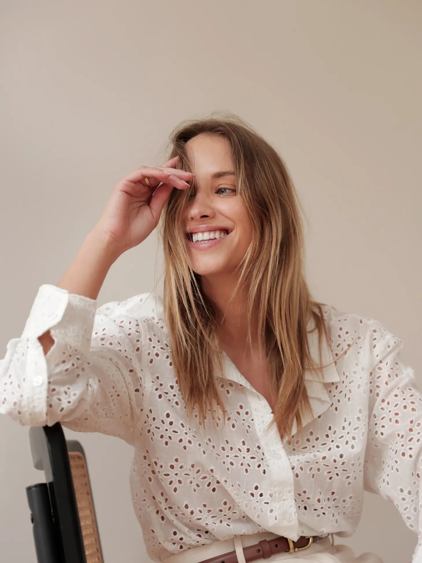 Corrie Eyelet Shirt | WhiteButton-Down Shirts