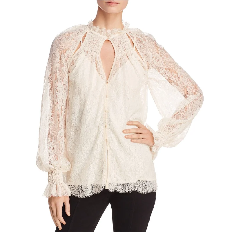 Alice Mccall Womens Lace Button Down BlouseStudded Shirts