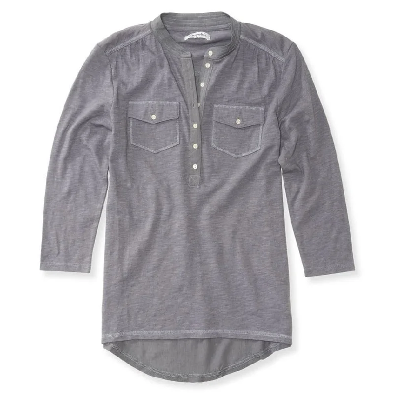 Aeropostale Womens Solid Popover Henley ShirtSatin Shirts