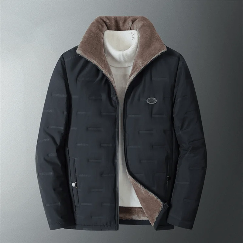 Nylon JacketsMen'S Loose Warm Lamb Fleece Jacket