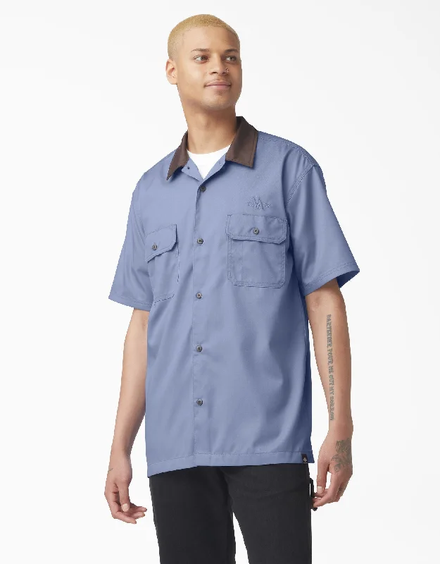 Dickies Vincent Alvarez Block Collar Work Shirt - Gulf BlueTasseled Shirts