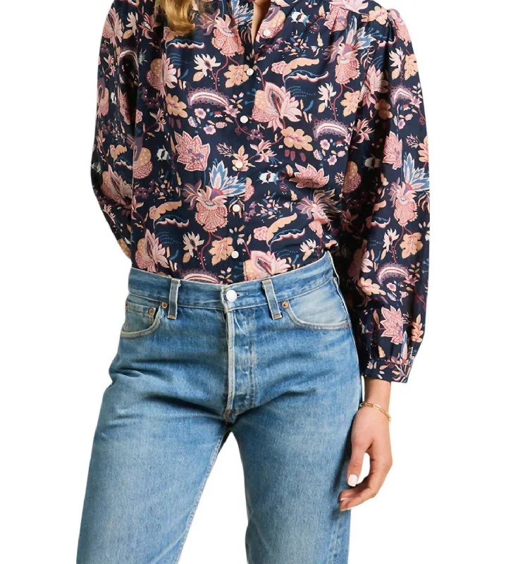 Clara Blouse In Seaborne FloralLinen Shirts