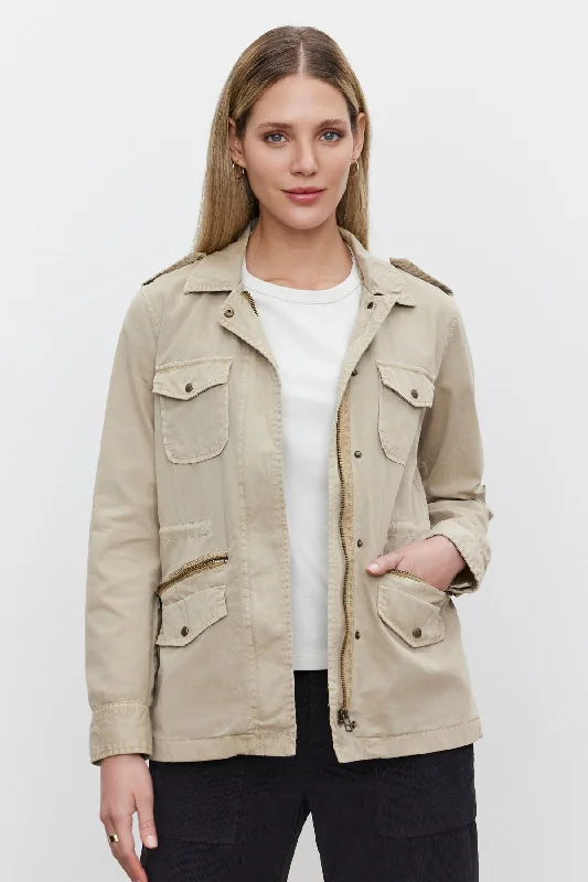 Zippered JacketsRUBY LIGHT-WEIGHT ARMY JACKET