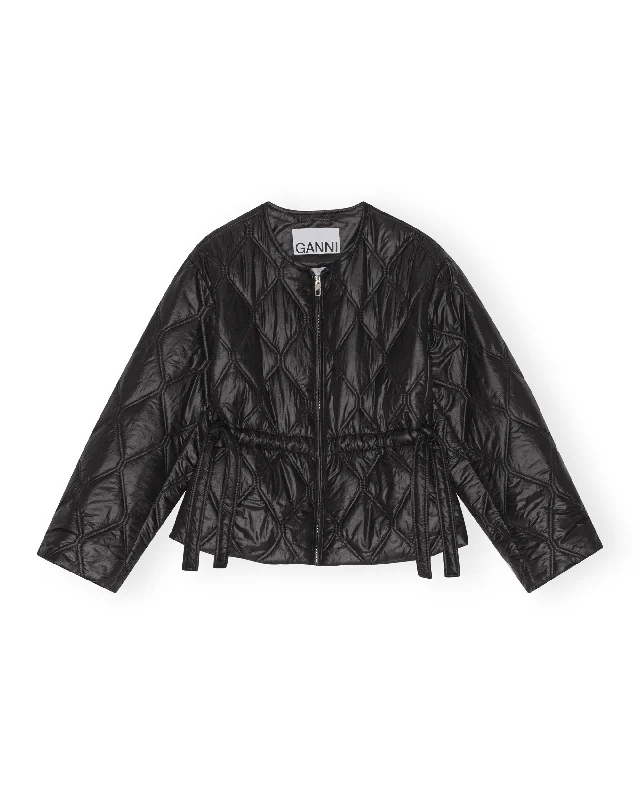 Parka JacketsShiny Quilt Jacket - Black