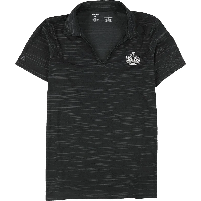 Antigua Womens LA Kings Henley Shirt, Black, LargeAthletic Shirts