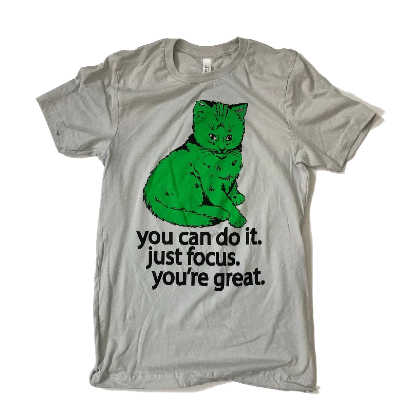 Punk T-ShirtsFocus Cat T-shirt - Green Cat