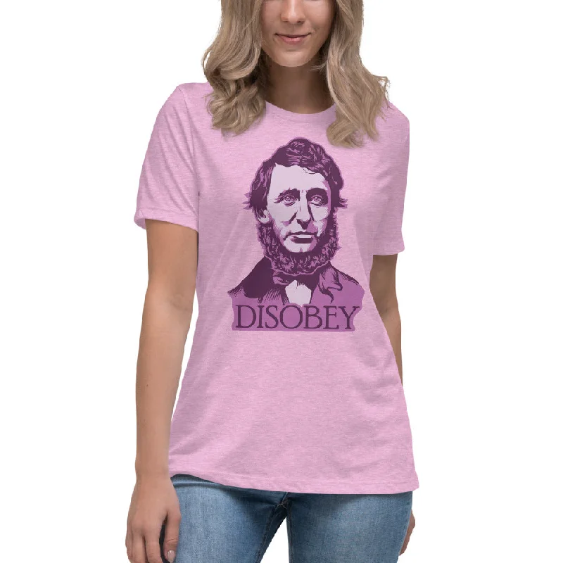 Sequined T-ShirtsHenry David Thoreau Disobey Women's Relaxed T-Shirt