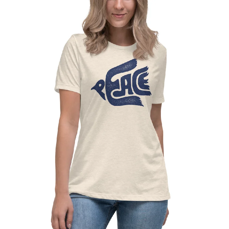 Velvet T-ShirtsPeace Dove Women's Relaxed Graphic T-Shirt