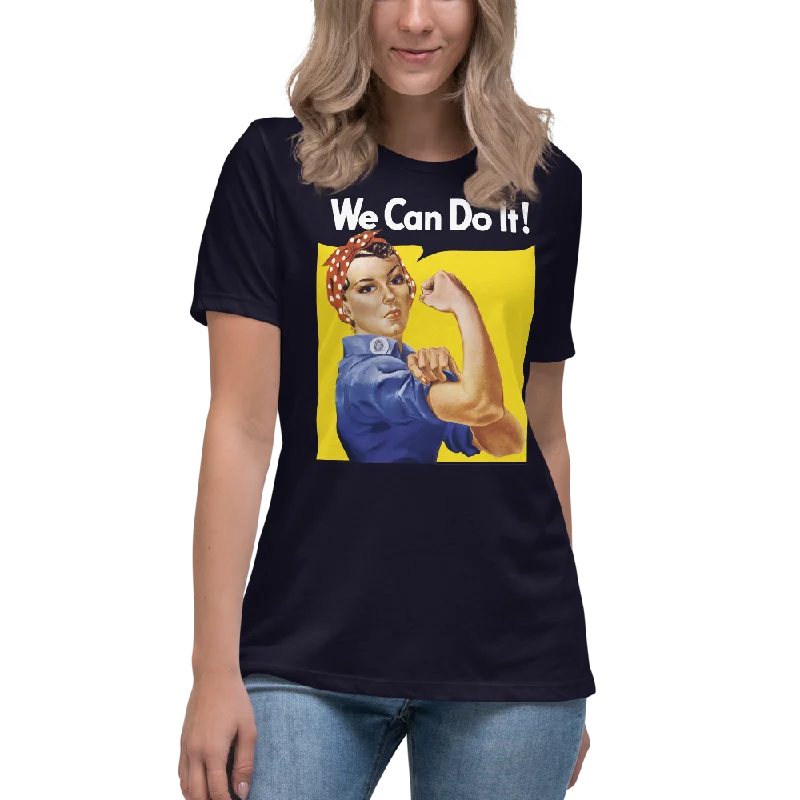 Colorblock T-ShirtsWe Can Do It Rosie the Riveter Ladies Relaxed Fit T-Shirts