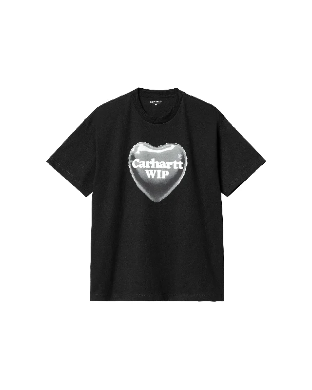 Sheer T-ShirtsS/S Heart Balloon T-Shirt - Black