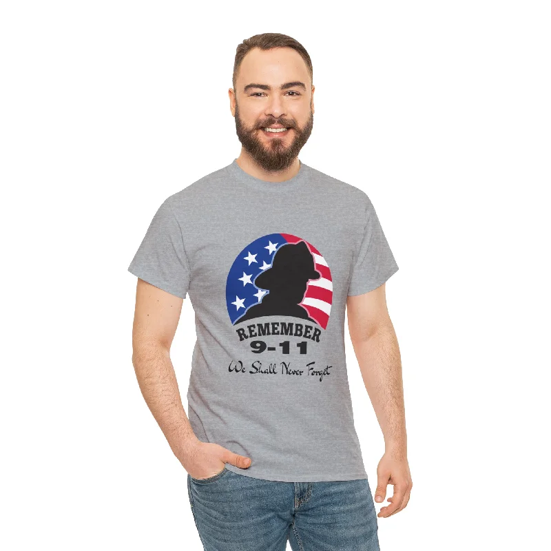 Silk T-ShirtsUnisex Heavy Cotton Tee- We Shall Never Forget 9/11