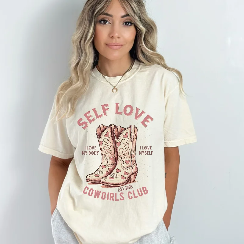 Designer T-ShirtsSelf Love Cowgirls Club Comfort Colors T-Shirt