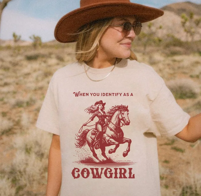 Camping T-ShirtsCowgirl Comfort Colors Western Style T-Shirt