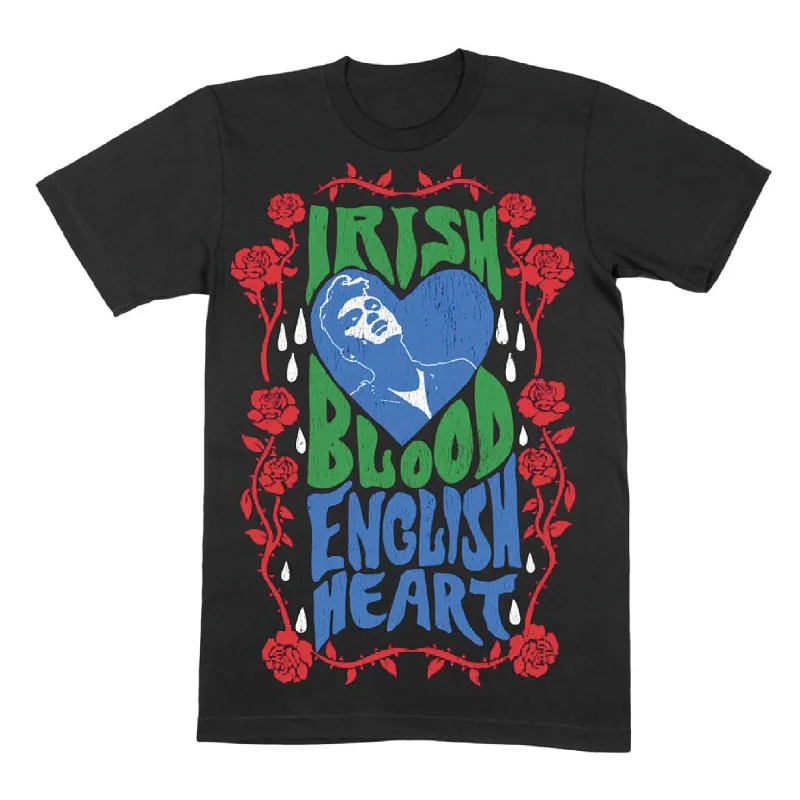 Crewneck T-ShirtsIrish Blood Heart Black T-Shirt