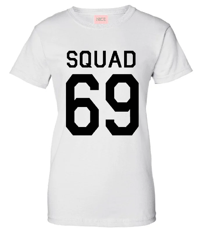 Slim Fit T-ShirtsVery Nice Squad 69 Team Jersey Womens T-Shirt Tee White