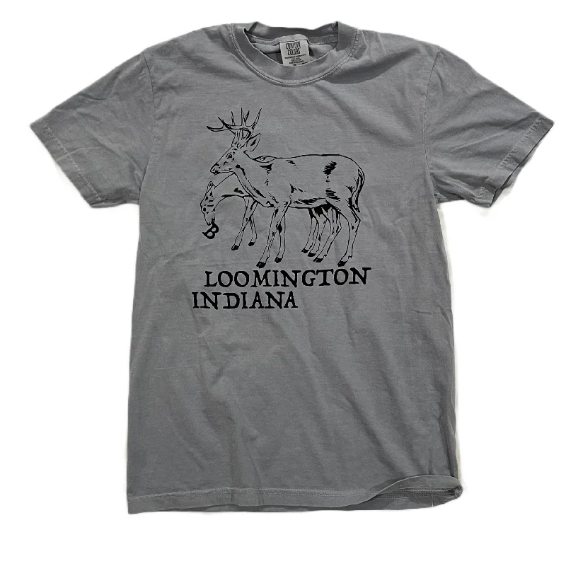 Bamboo T-ShirtsBloomington Indiana Deer T-shirt - Grey