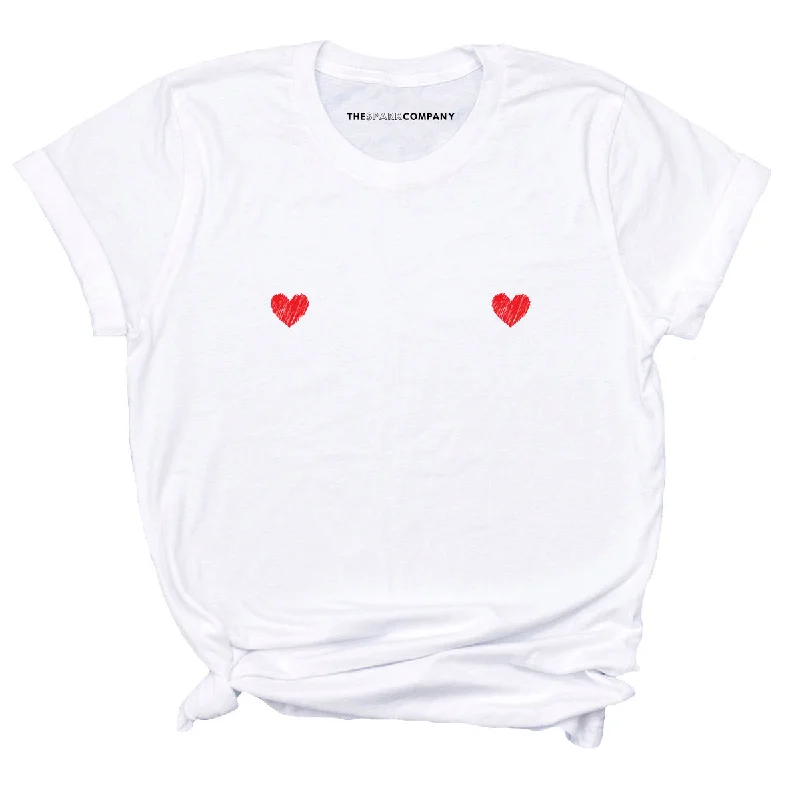 Tie-Dye T-ShirtsHeart Nipple Feminist T-Shirt