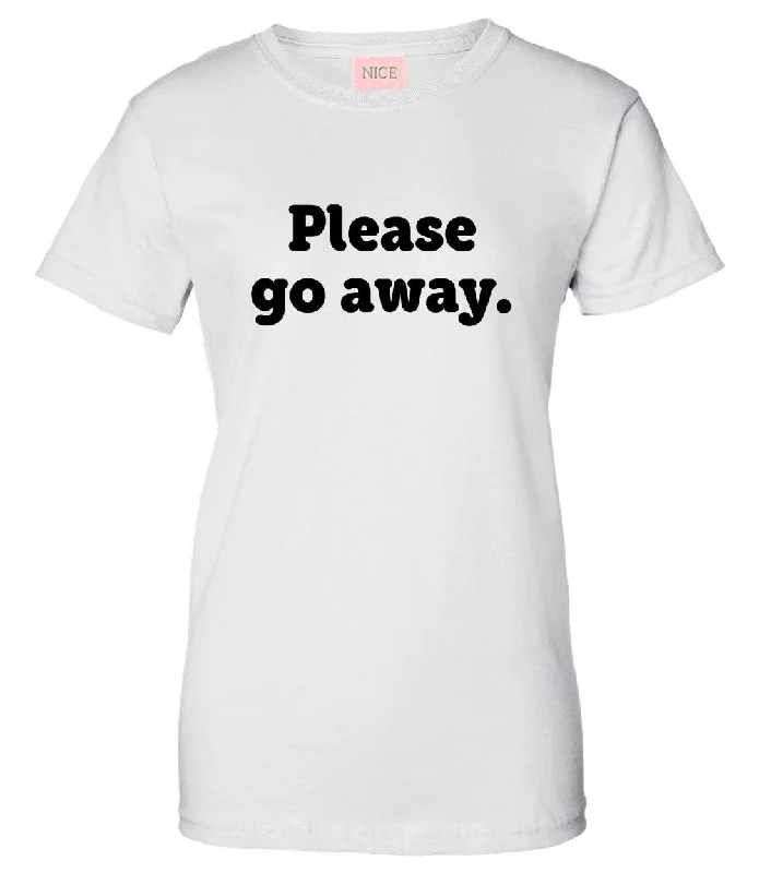 Embellished T-ShirtsVery Nice Please Go Away Boyfriend Womens T-Shirt Tee White