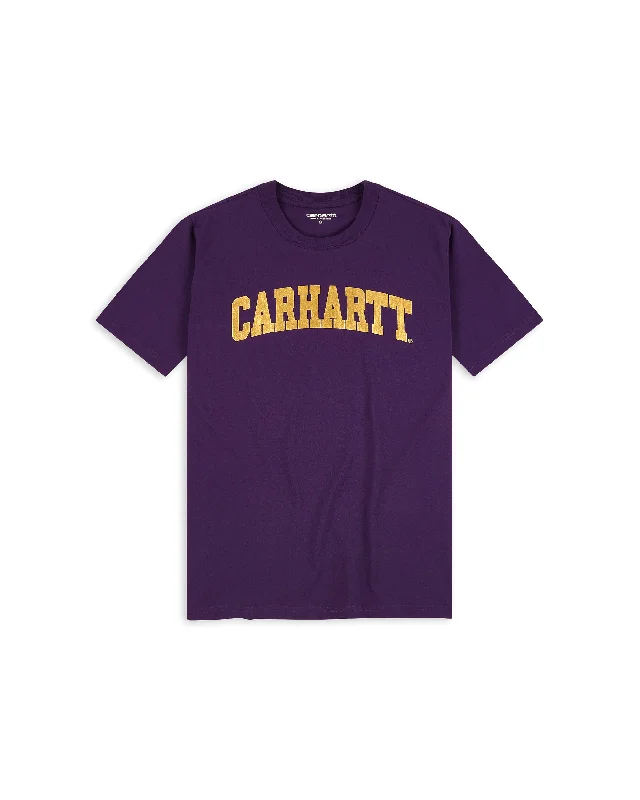 Recycled Fabric T-ShirtsS/S University T-Shirt - Cassis / Gold