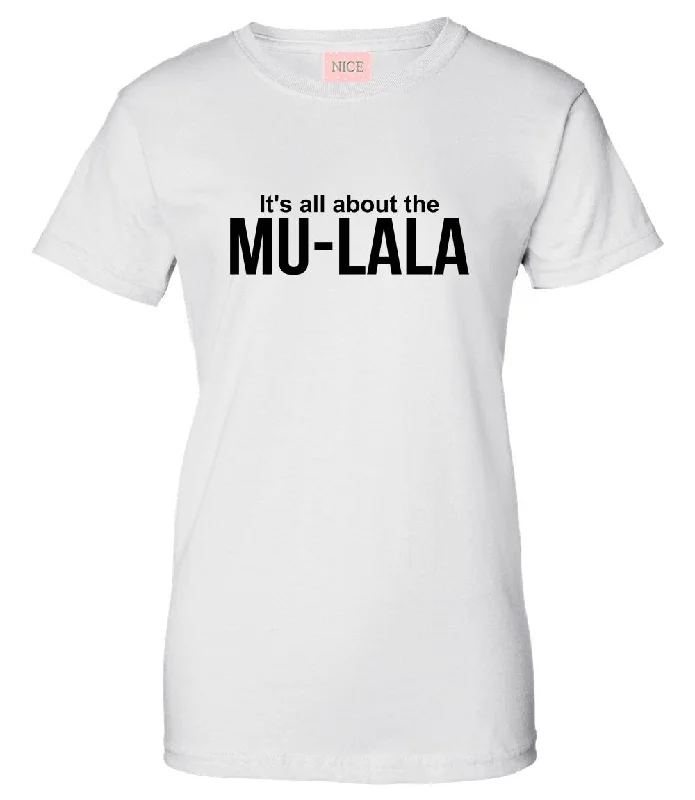 Studded T-ShirtsVery Nice Mu-LaLa Riri Boyfriend Womens T-Shirt Tee White