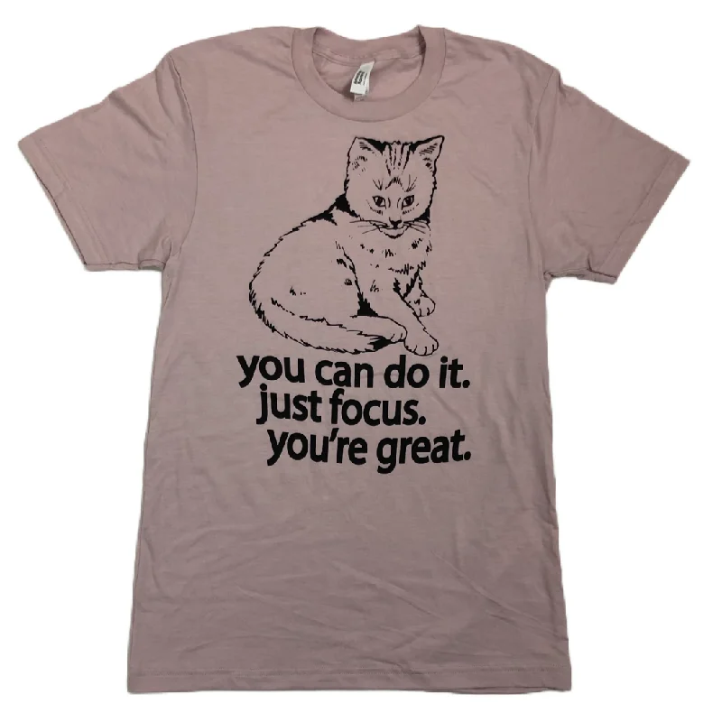 Glitter T-ShirtsFocus Cat T-shirt - Classic Blush