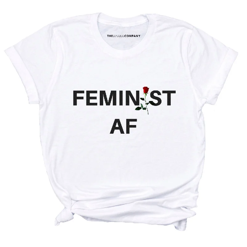 Minimalist T-ShirtsFeminist AF Rose Feminist T-Shirt