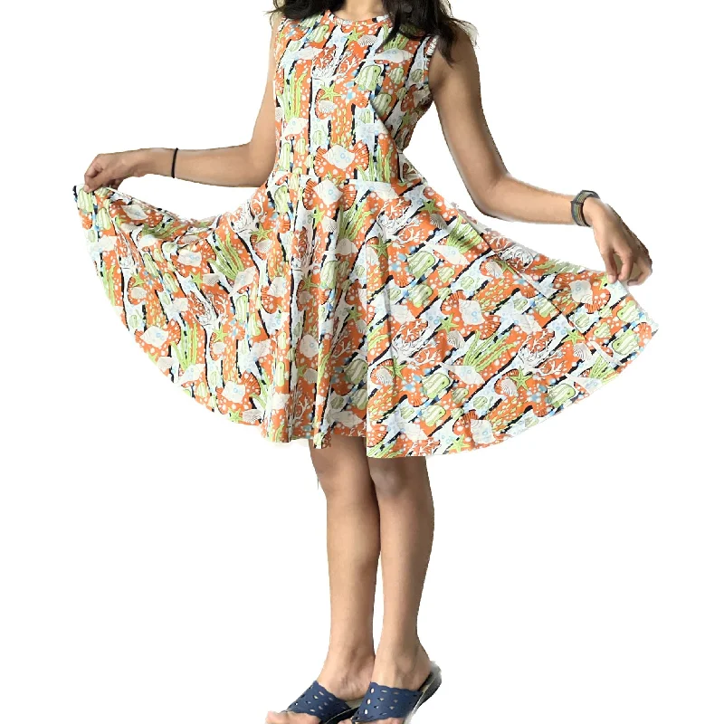 Coral Reef Kids Twirl Dress [FINAL SALE]One-shoulder Dress