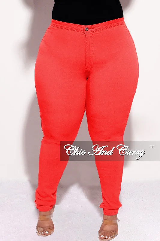 Women's designer topsFinal Sale Plus Size Jeans in Red (Jeans Only)