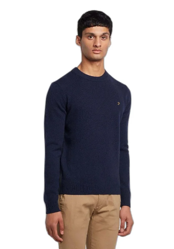 Farah Birchall Crew Neck Sweater, True NavyArtist Knit Tops