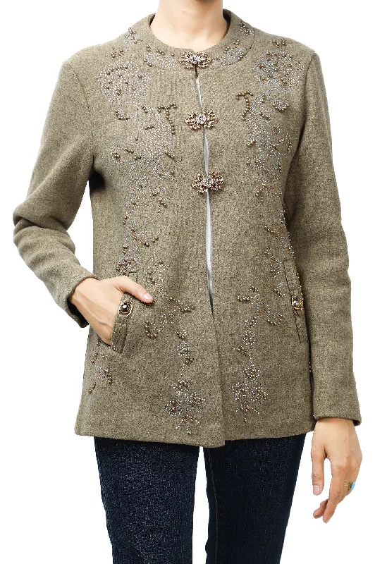 Ladies Sweater SKU: SL976-L-BROWNSports Team Knit Tops