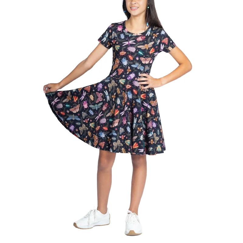 Doodle Bugs Kids Twirl DressLeather Dress