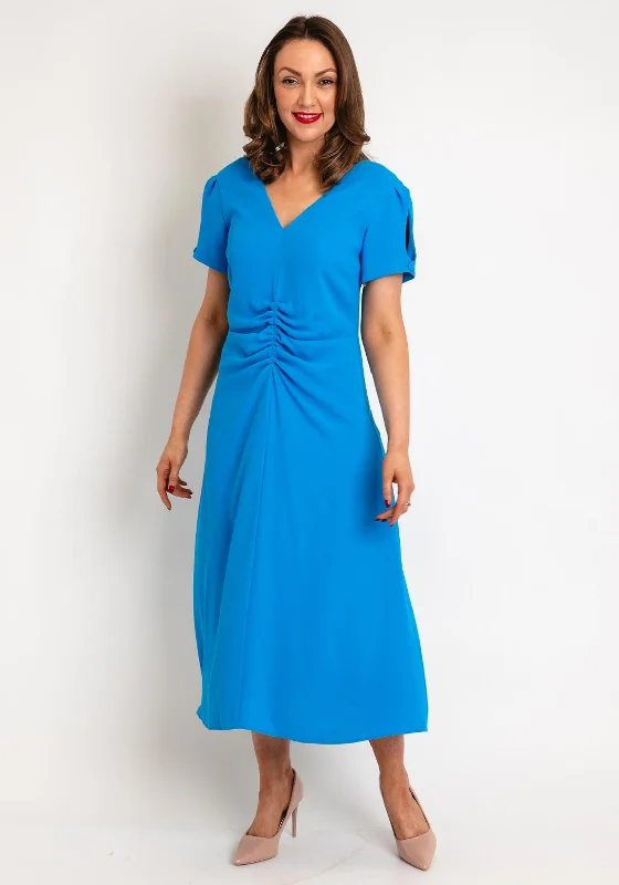 Kate Cooper Ruched Bodice A-Line Maxi Dress, Damson BlueHigh-visibility Dress