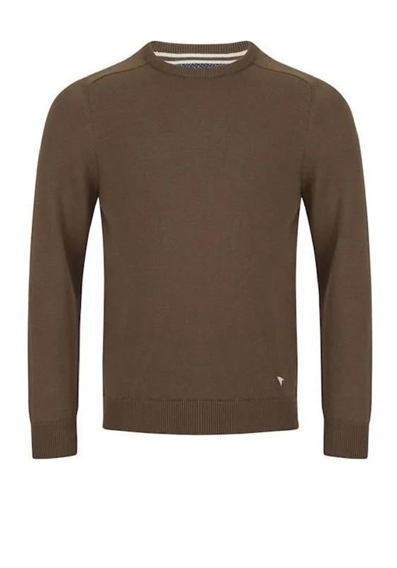 Daniel Grahame O Neck Sweater, BrownFall Knit Tops