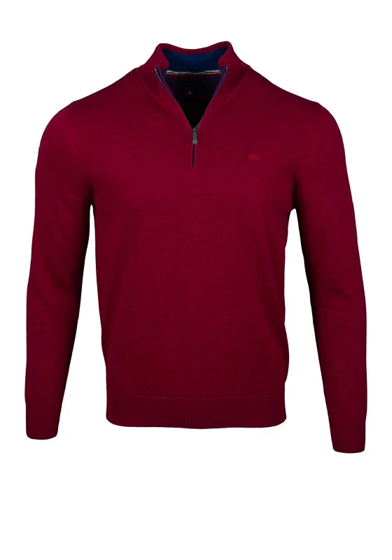 Andre Tory Half Zip Sweater, Cherry RedLimited Edition Knit Tops