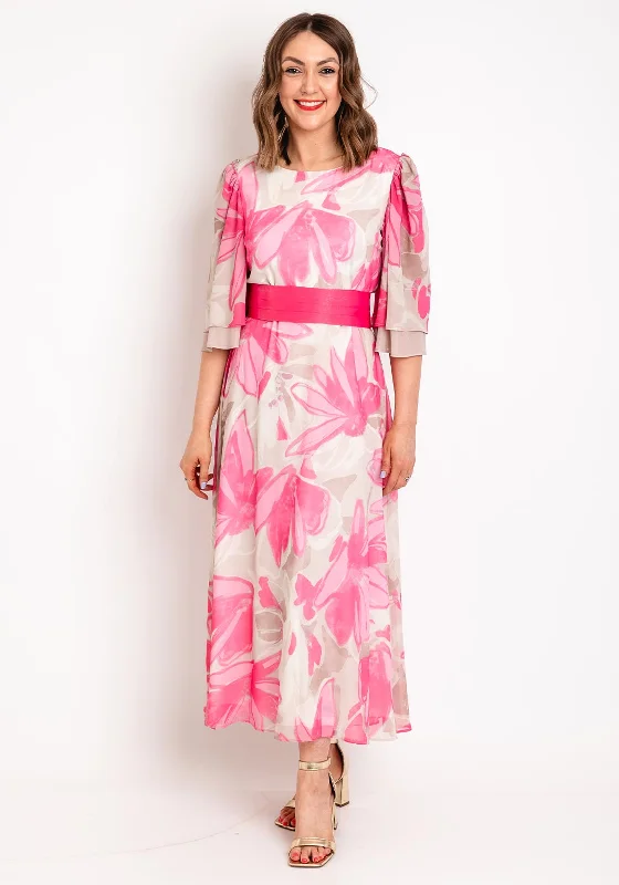 Role Mode Lasi Floral Print A-Line Maxi Dress, PinkModern Dress