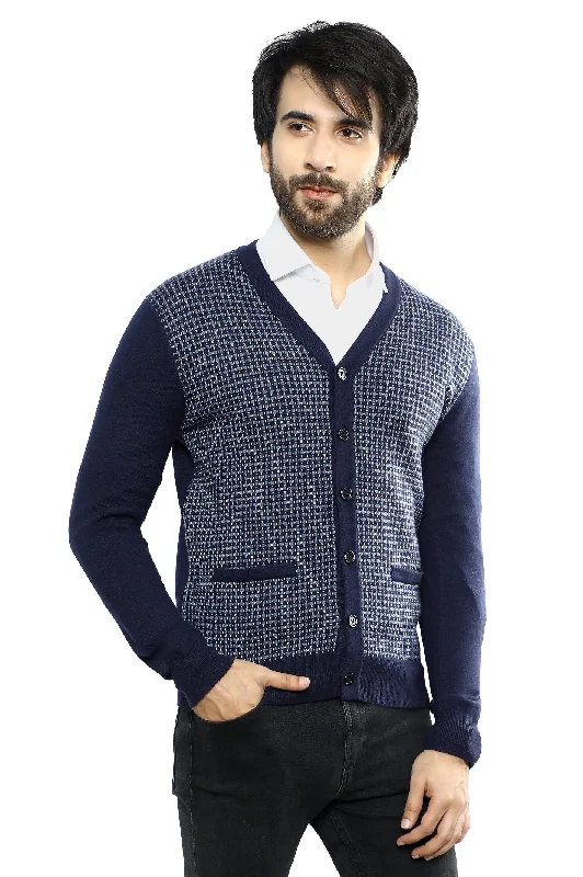 Gents Sweater SKU: SA597-D-BLUEHunting Knit Tops