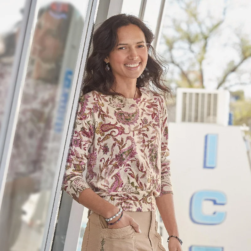 Stunning Fields SweaterEmbellished Knit Tops