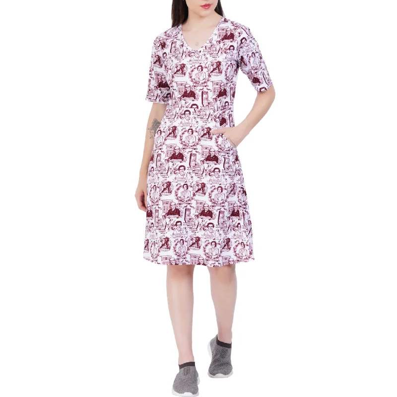 Women in Technology A-Line Dress (With Waist Seam)Retro Dress